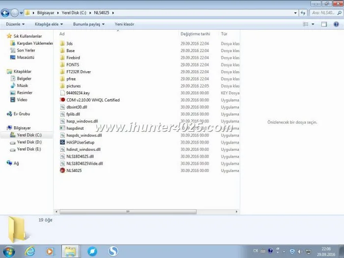 hunter 4025 nls
